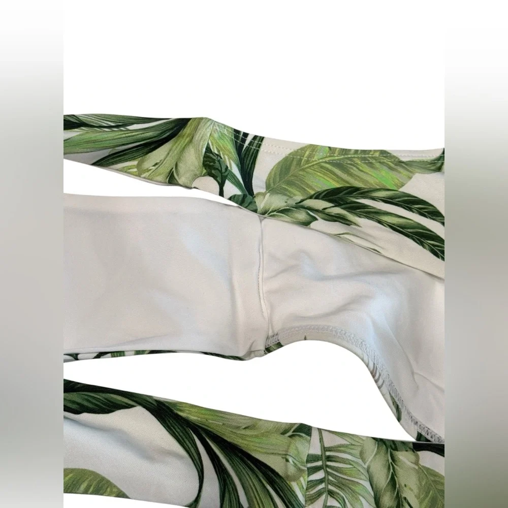 Monday Swimwear Tropical Leaf Bikini Top (L)‎ and Bottom (V)